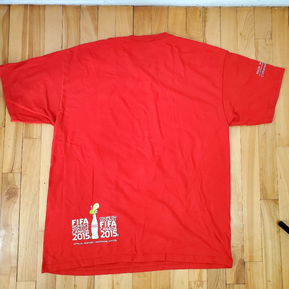 Vintage Womens World Cup Soccer Canada 2015 Coca Cola Short Sleeves Crew Neck - Picture 7 of 13